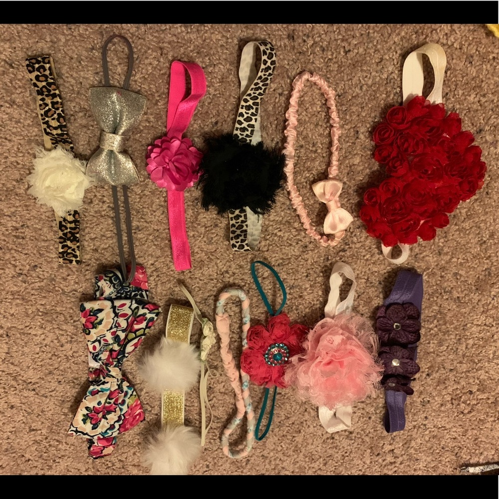Lot of baby girl headbands